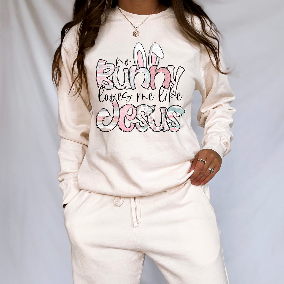 No Bunny Loves Me LIke Jesus (SDD) 83793 DTF Transfer