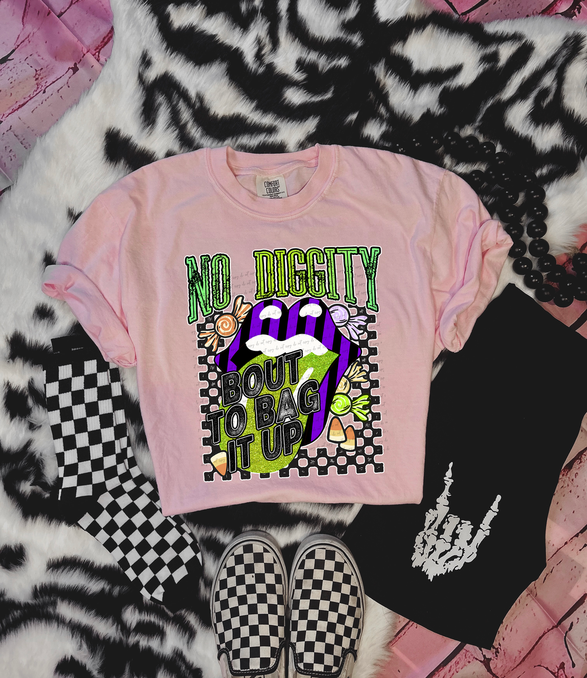 No Diggity Bout To Bag It Up White Outline 63051 DTF transfer