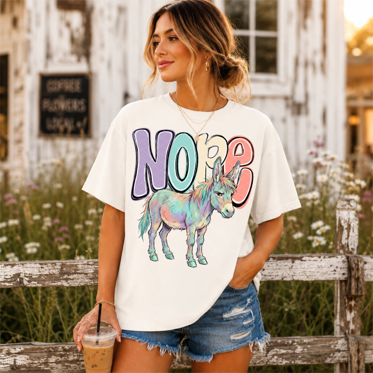 Nope rainbow donkey (SDD) DTF Transfer