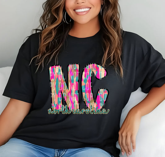 NC North Carolina Brushstrokes 69573 DTF transfer