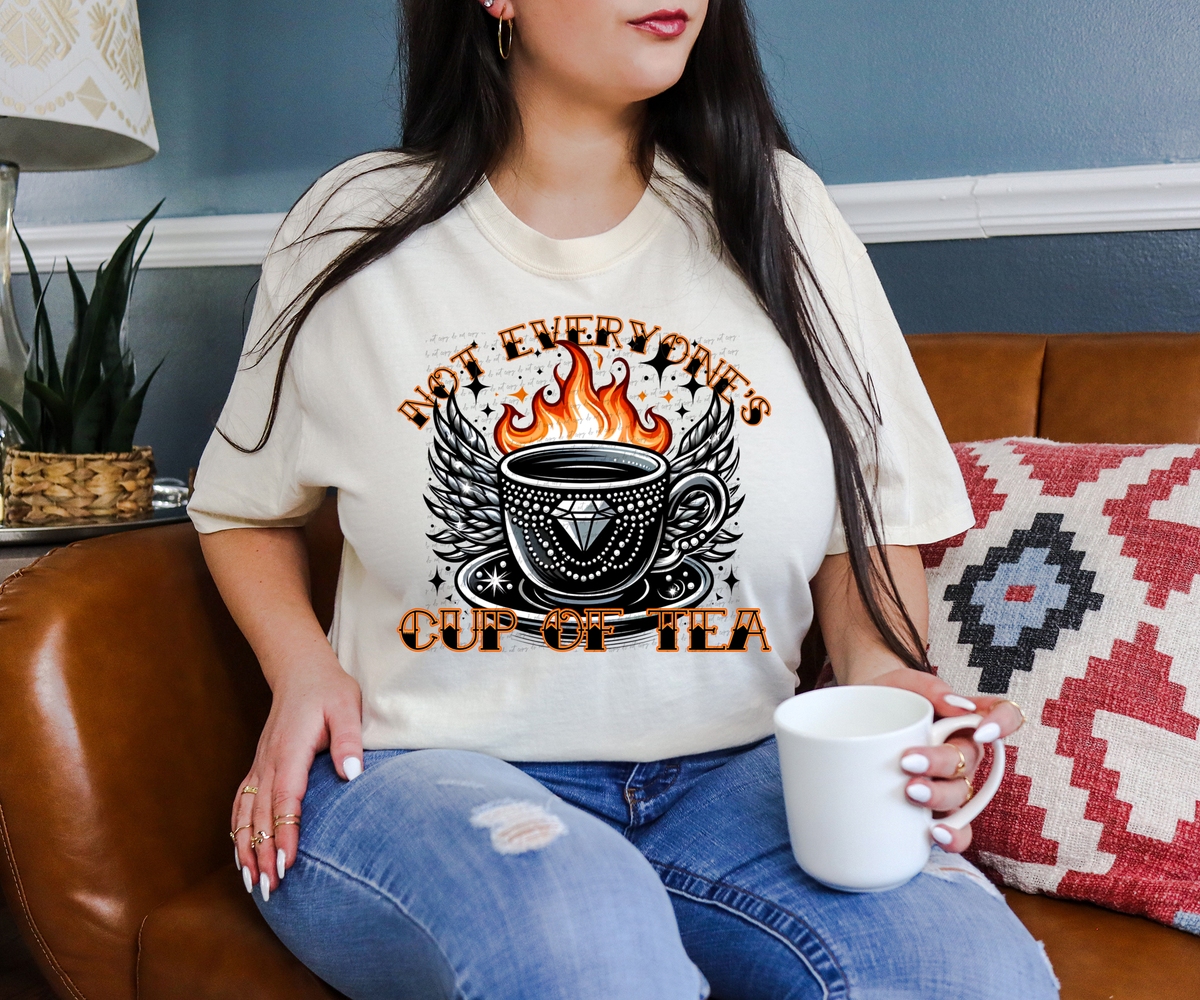 Not Everyone's Cup Of Tea Winged Tea Cup 74714 DTF Transfer