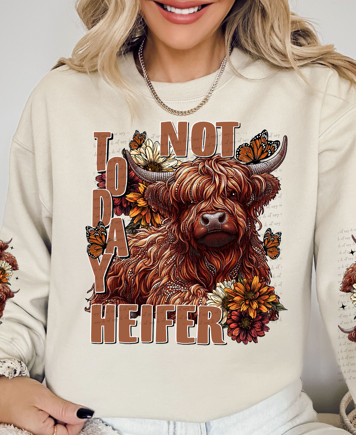 Not Today Heifer Front Print 51985 DTF transfer