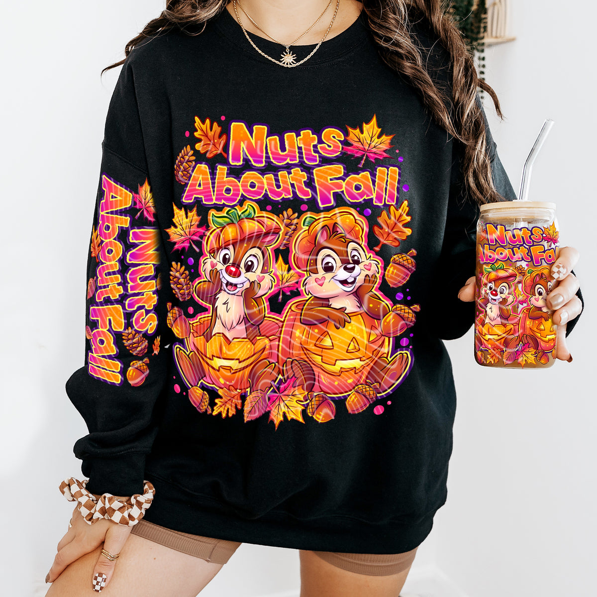 Nuts about fall chipmucks (SLEEVE ONLY) (Gravitee) DTF transfer