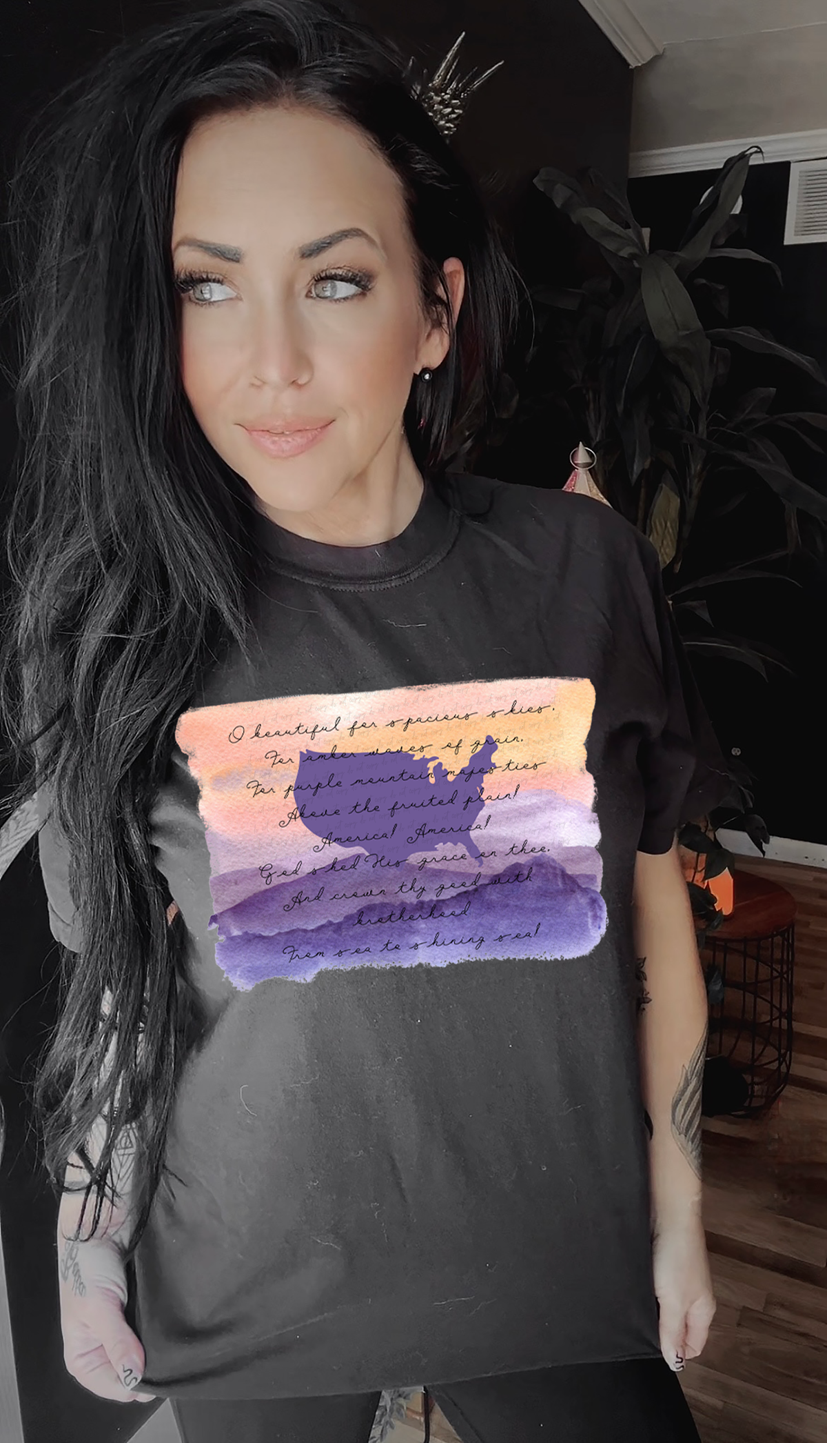 O Beautiful For Spacious Skies 110142 DTF transfer