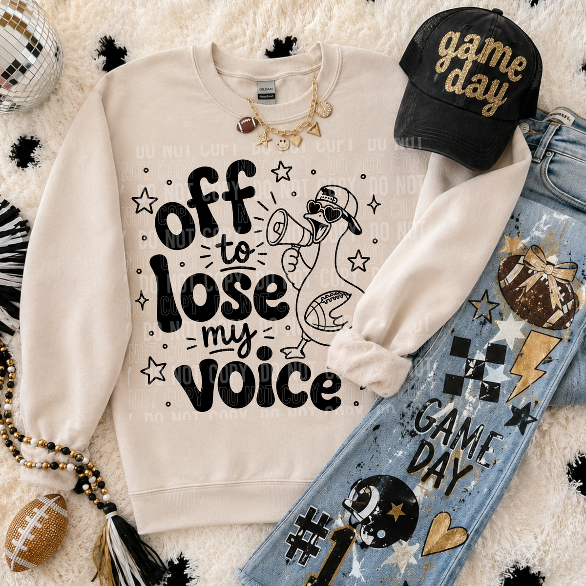 Off to lose my voice BLACK (SBB) DTF Transfer