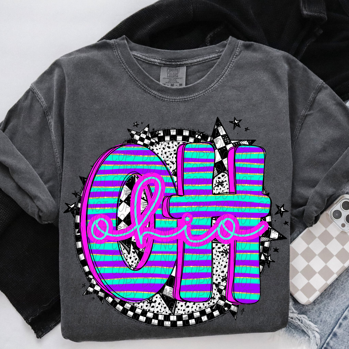 Dalmatian stripes circle states CITY DTF transfers