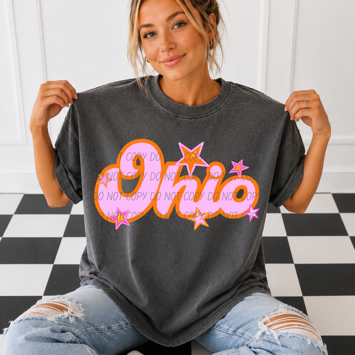 Ohio pink orange states (City) DTF Transfer