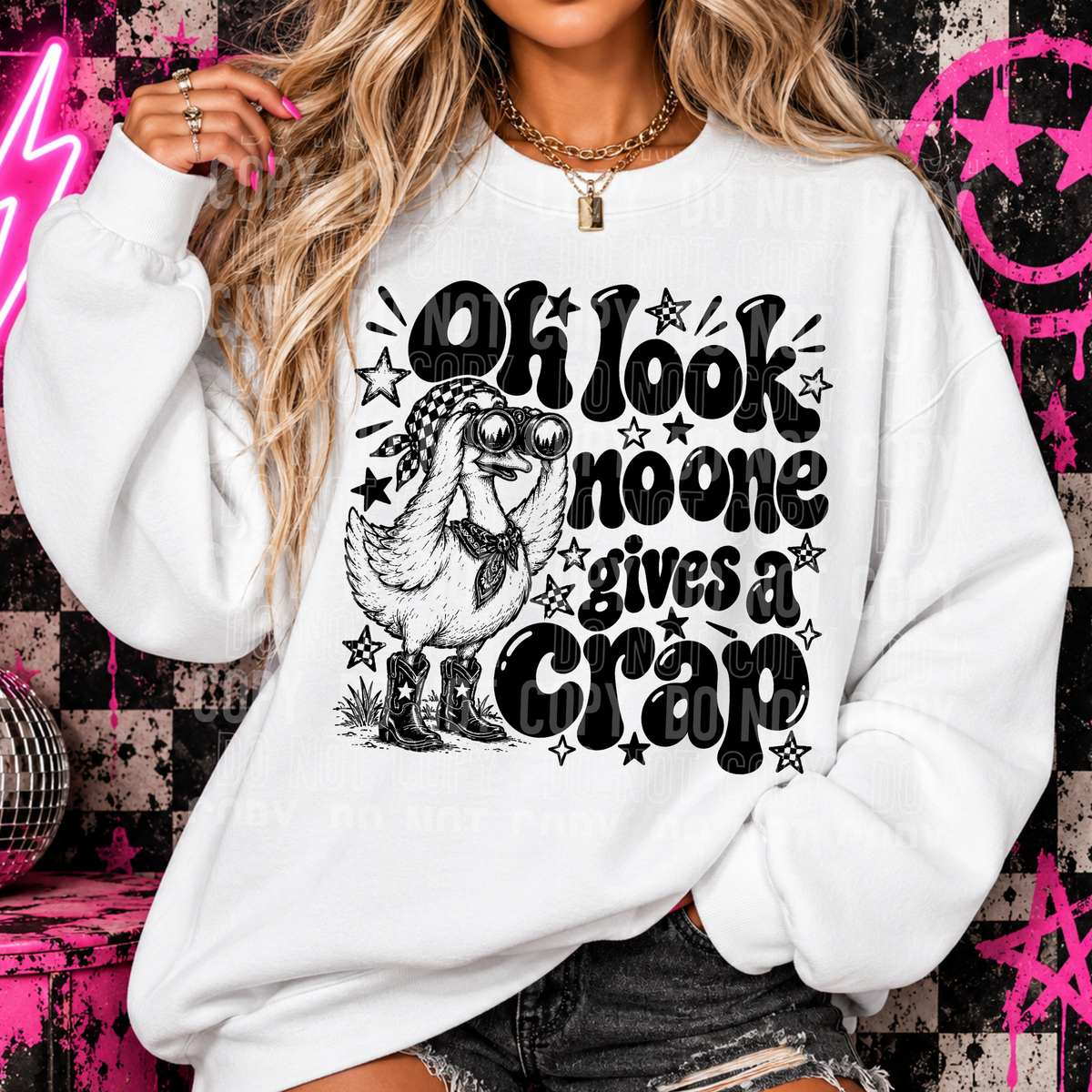 Oh' Look, no one gives a crap (SBB) DTF Transfer