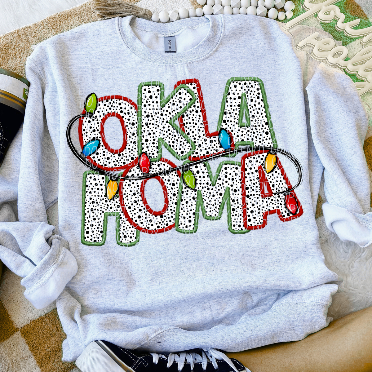 Oklahoma Christmas Lights (City) DTF Transfer