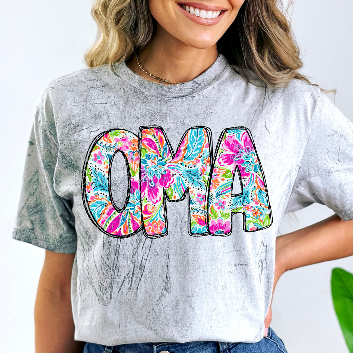 Oma Paisley Font (CITY) DTF transfer