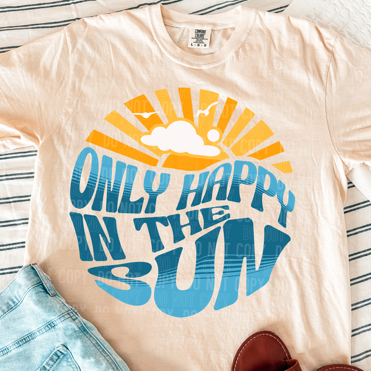 Only happy in the sun circle (SBB) DTF Transfer