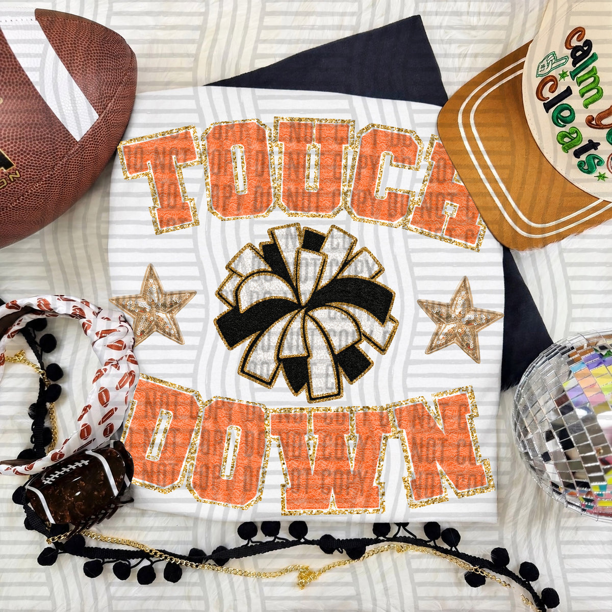 Orange -Touch Down POM (Caplinger) DTF Transfer