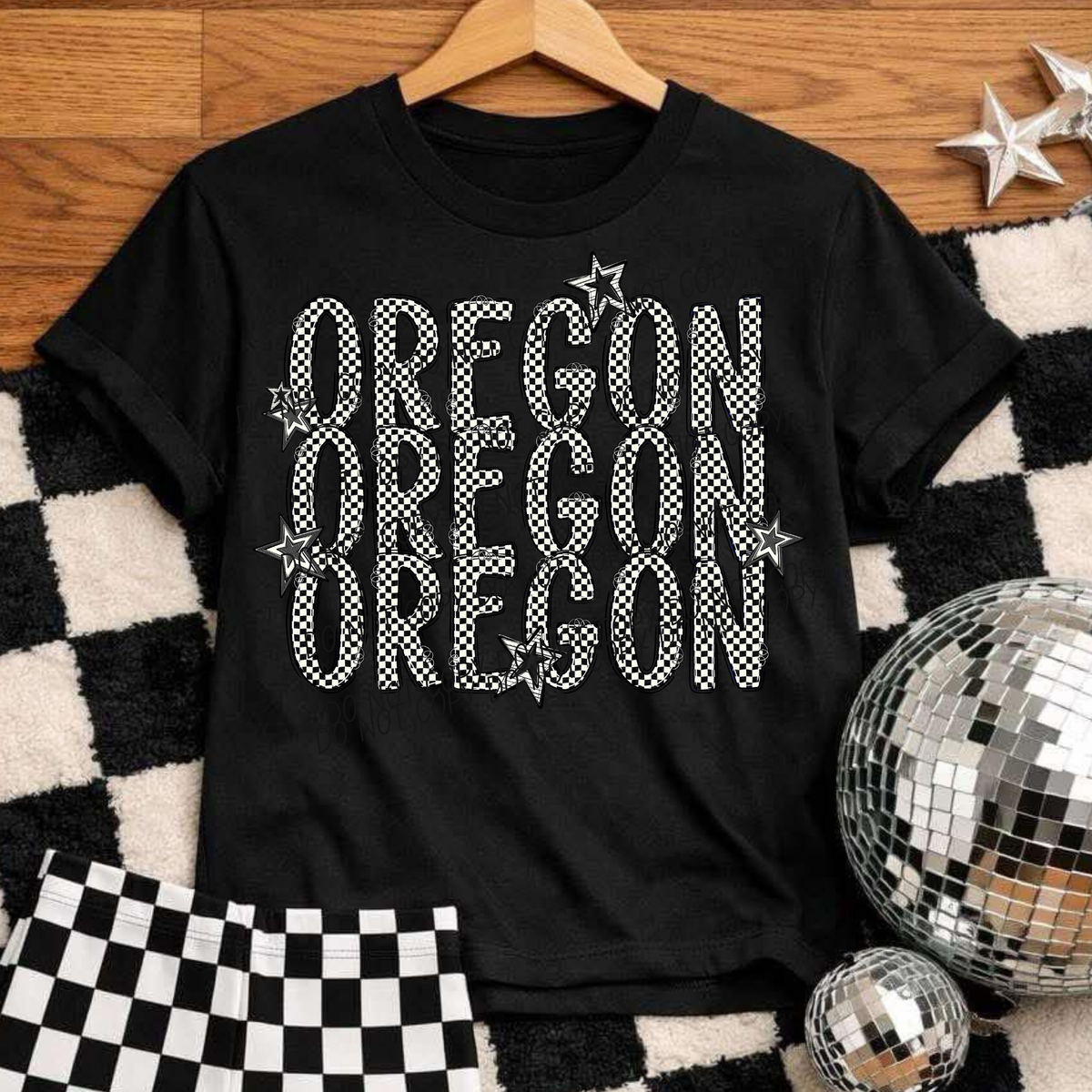 Oregon checker star (City) DTF Transfer