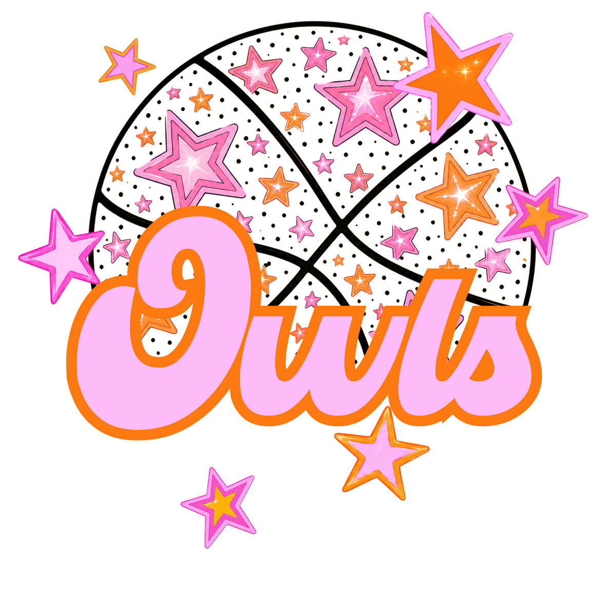 owls pink basketball (city) DTF transfer