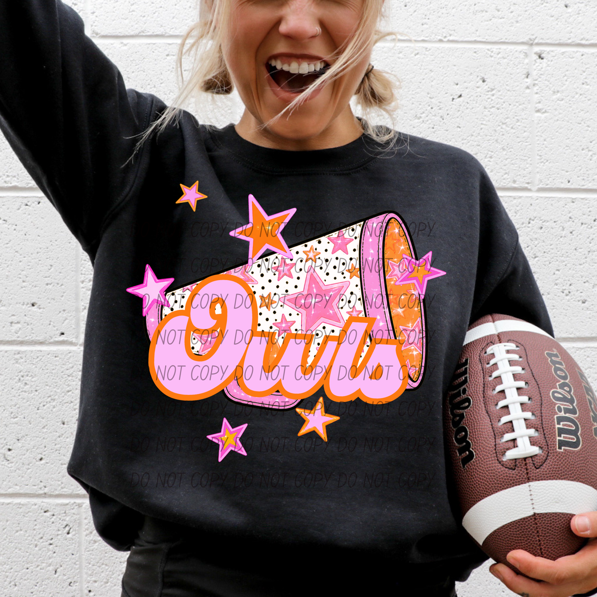 Owls pink cheer (city) DTF transfer