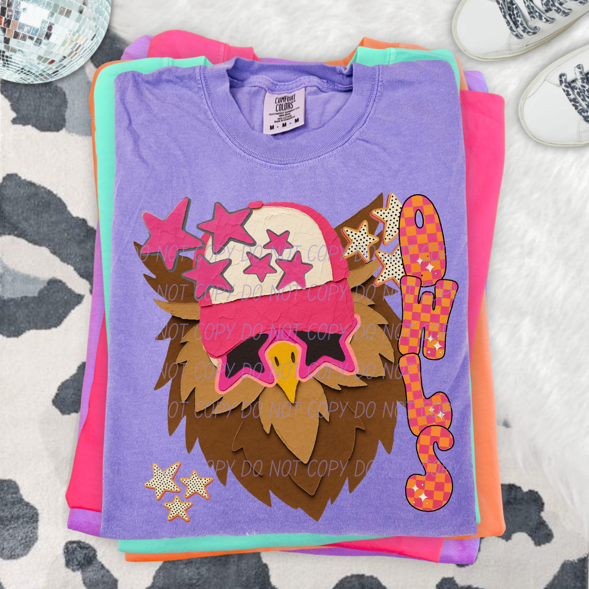 Owls pink stars (City) DTF Transfer