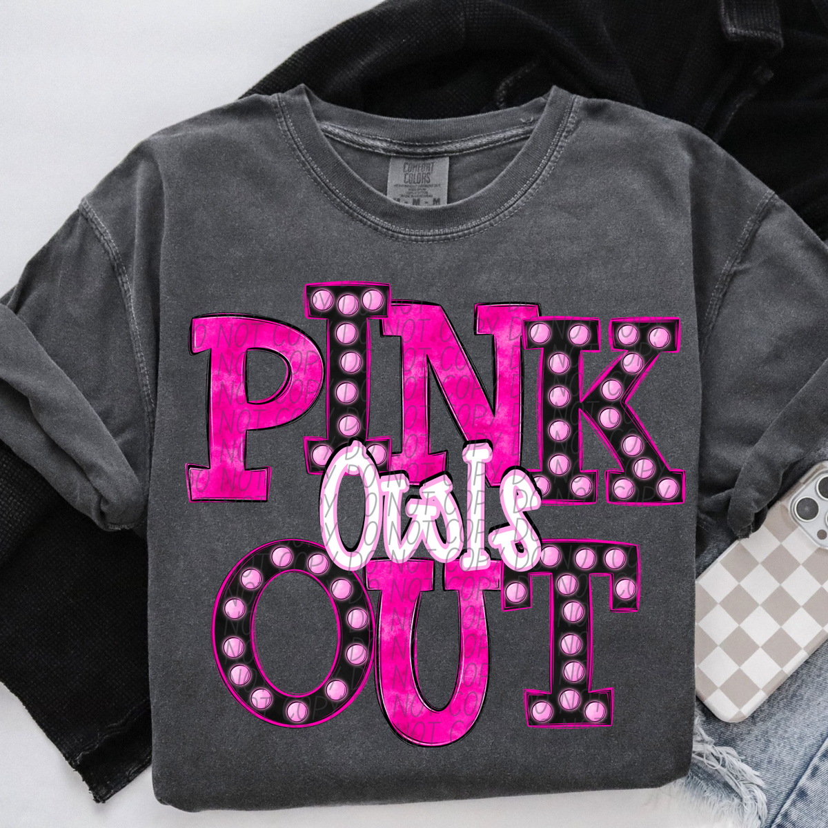 Owls Pink Out Marquee (City) 113029 DTF transfer