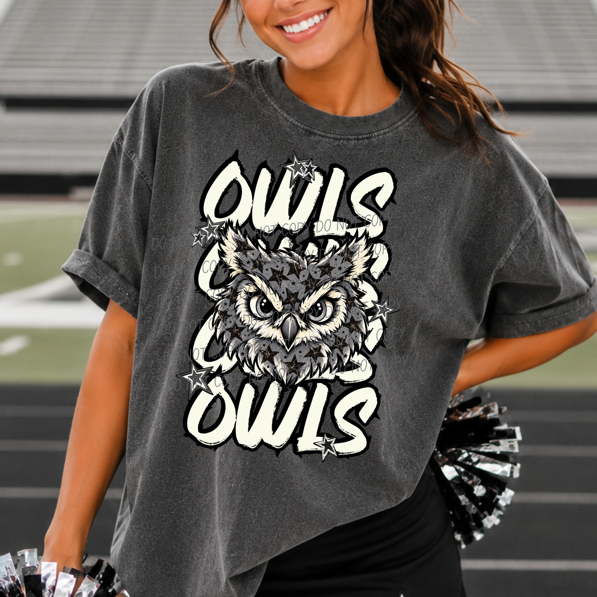 owls varsity after dark (city) DTF Transfer