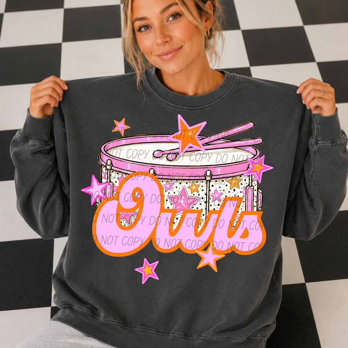 owls pink band (city) DTF transfer