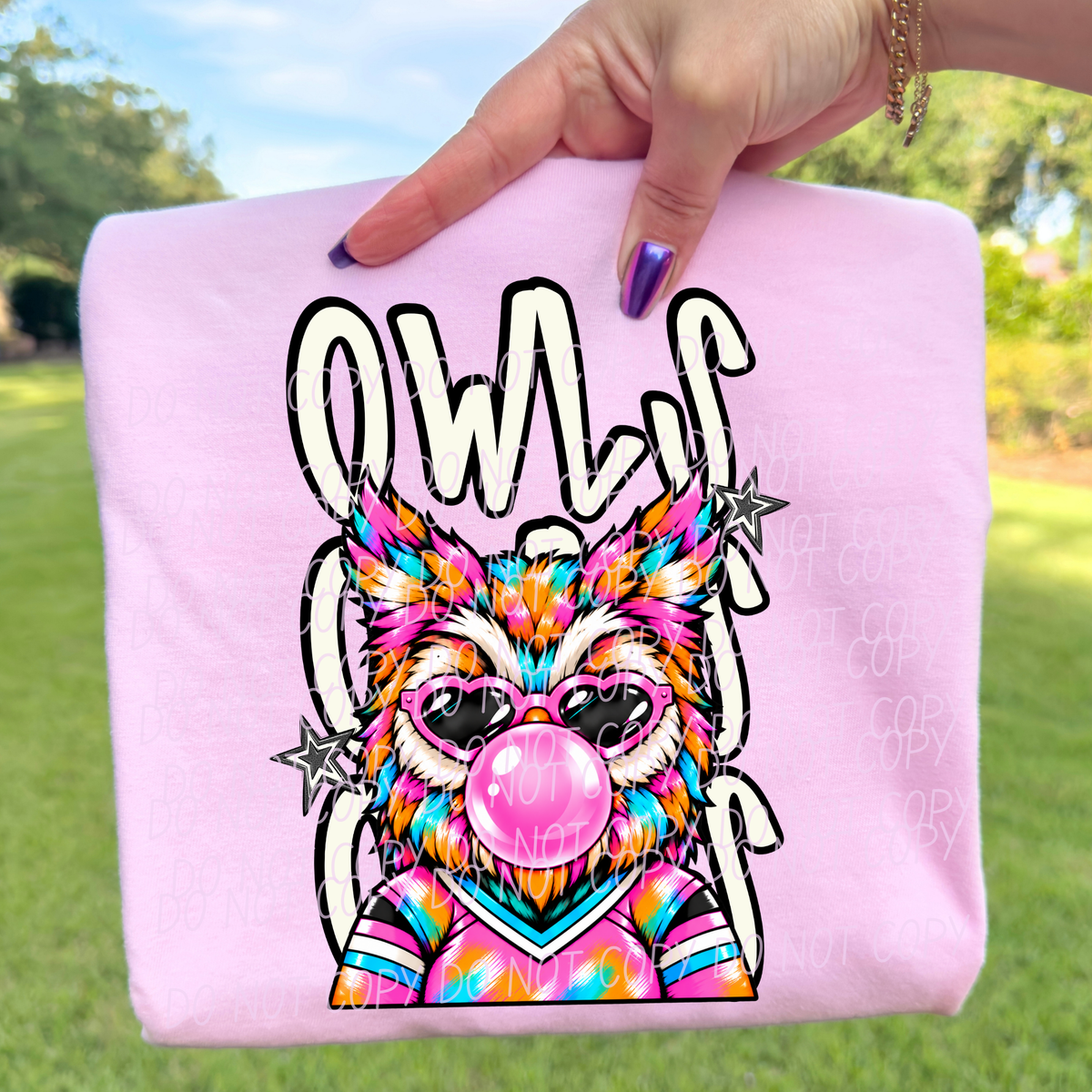 owls pretty little rebels mascot (city) DTF Transfer