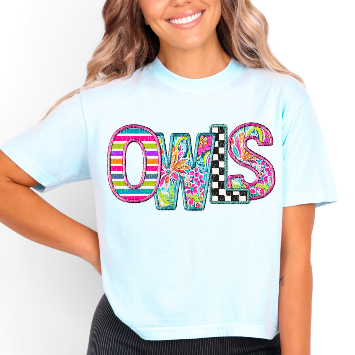 OWLS bright patterns (CITY) DTF transfer