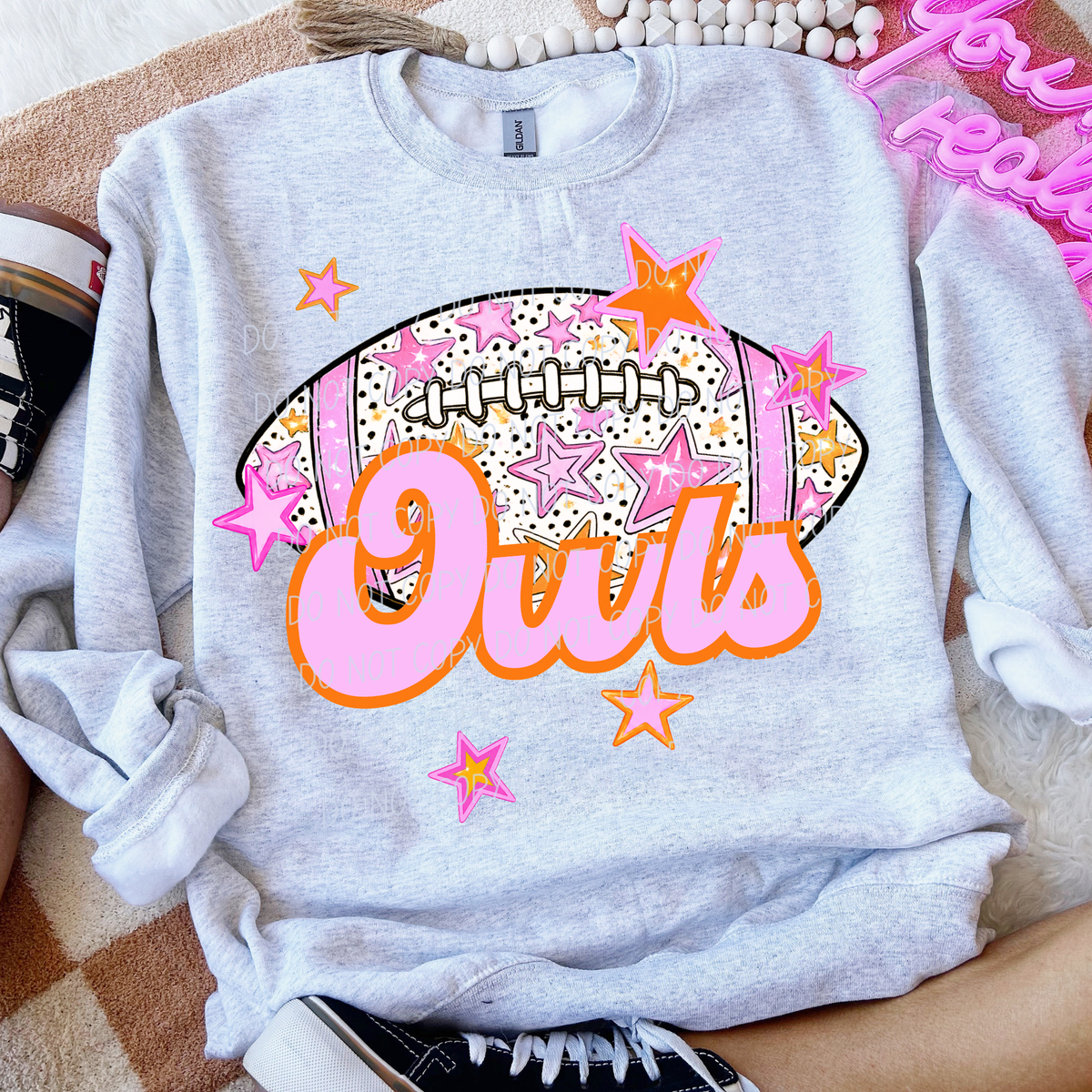 Owls pink football (city) DTF transfer