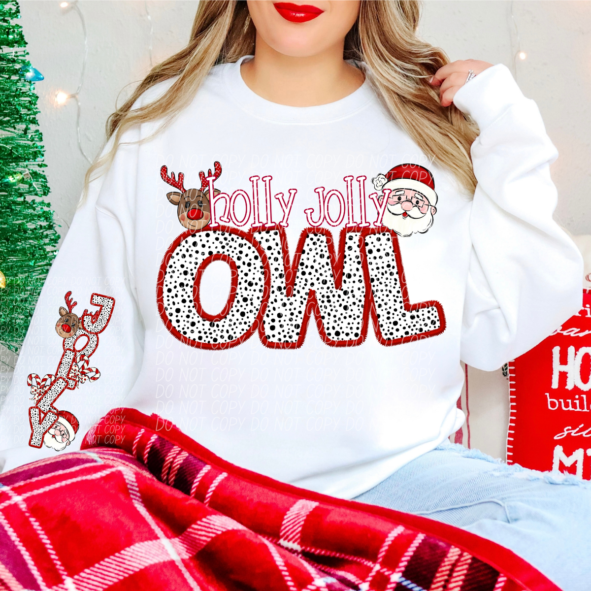 Owl Holly Jolly (City) DTF transfer