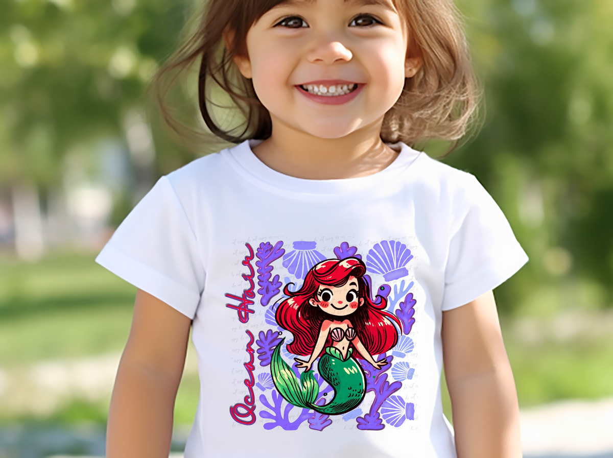 Ocean Hair Mermaid Princess 111477 DTF transfer