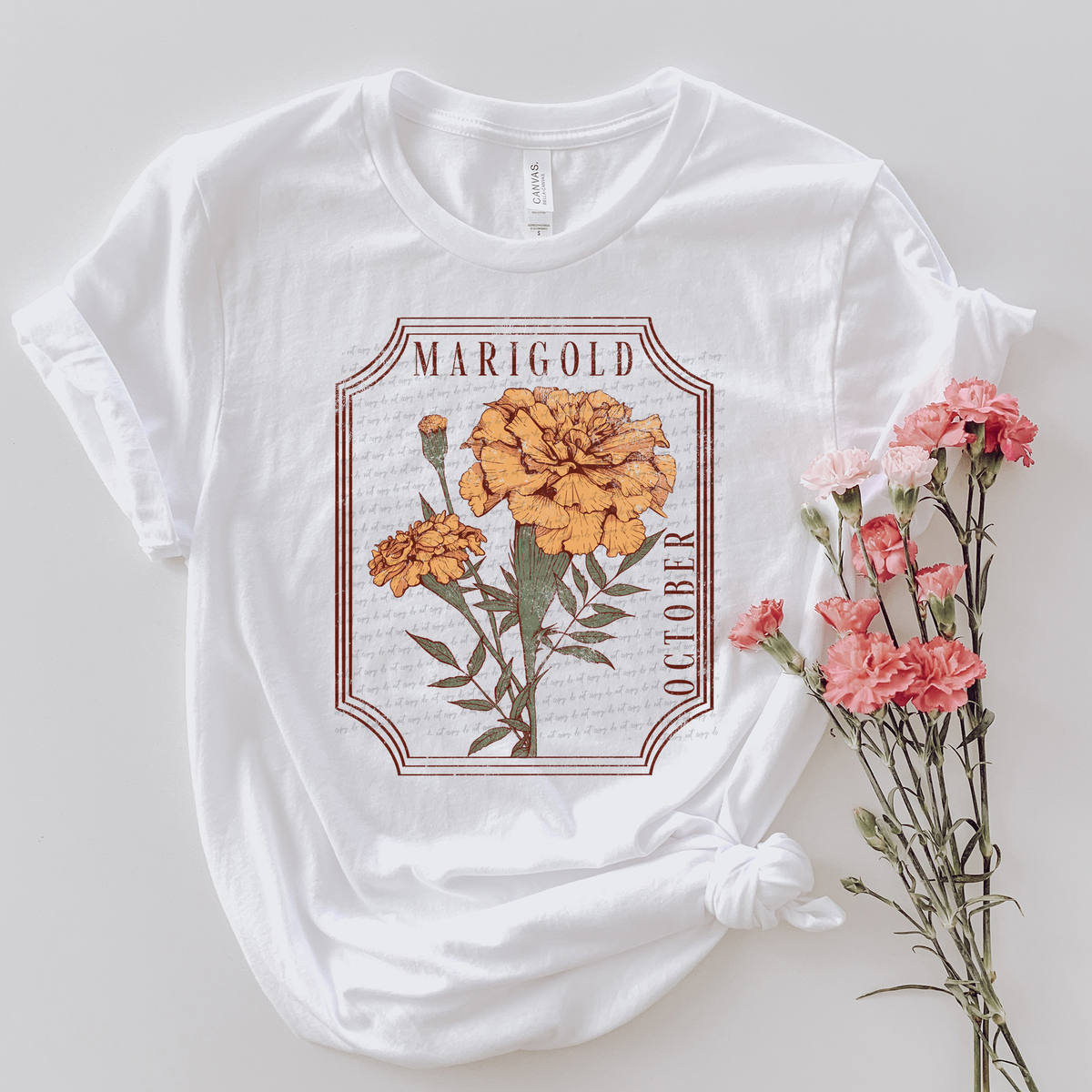 October Marigold Grunge 86731 DTF Transfer