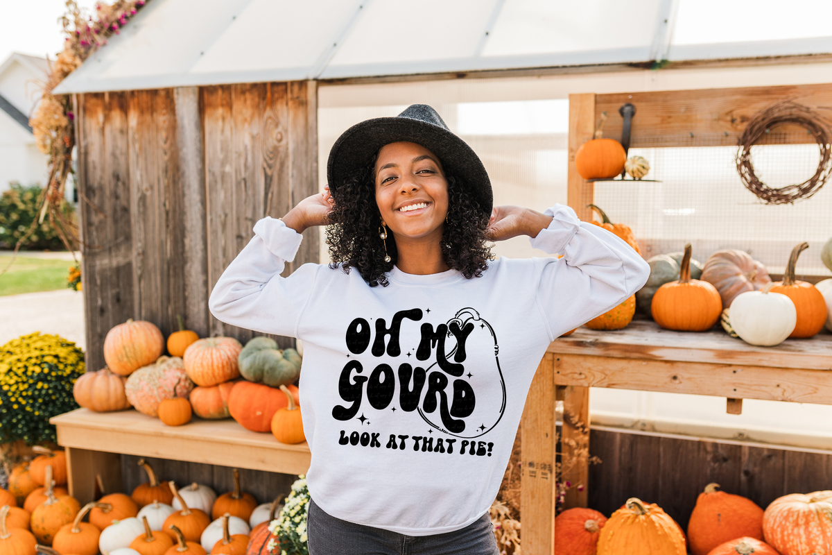 Oh My Gourd Look At That Pie Black Font 114810 DTF transfer