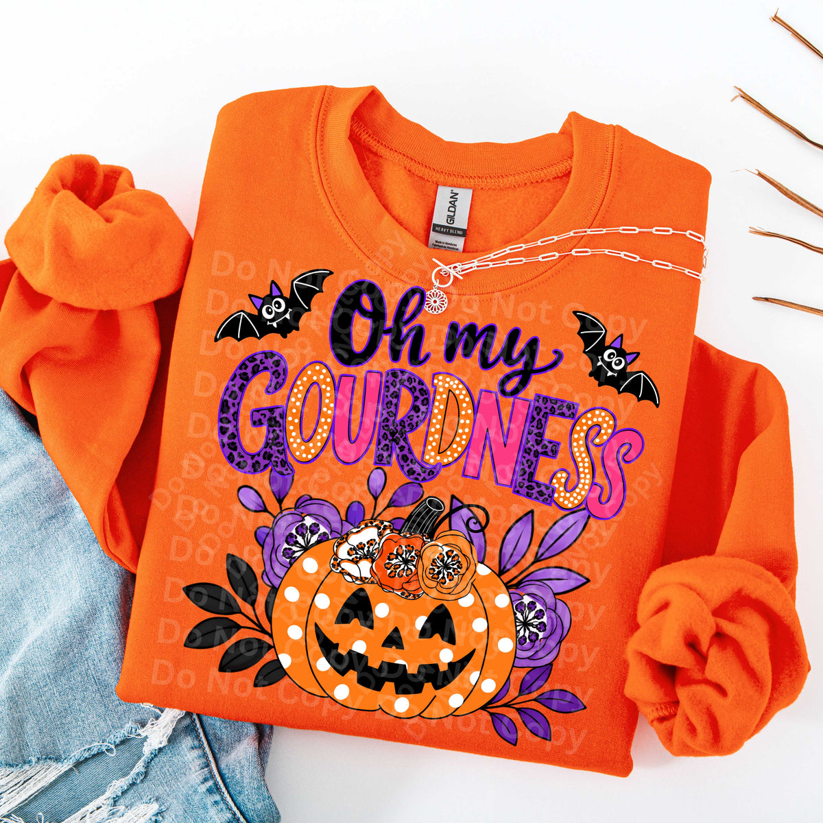 Oh my gourdness polkadot jack a lantern (Irene) DTF Transfer