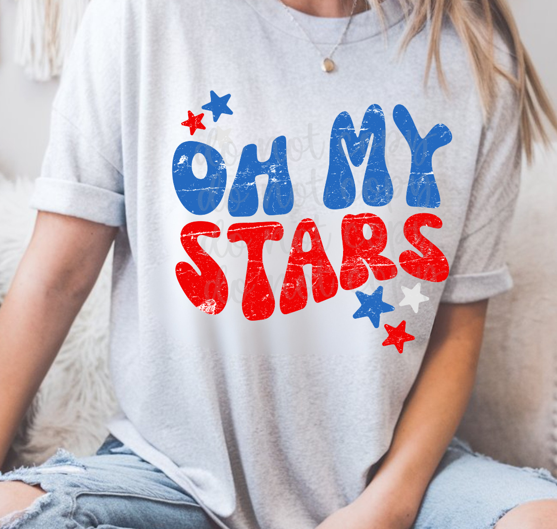 Oh My Stars Grunge (Parker) 101711 DTF transfer