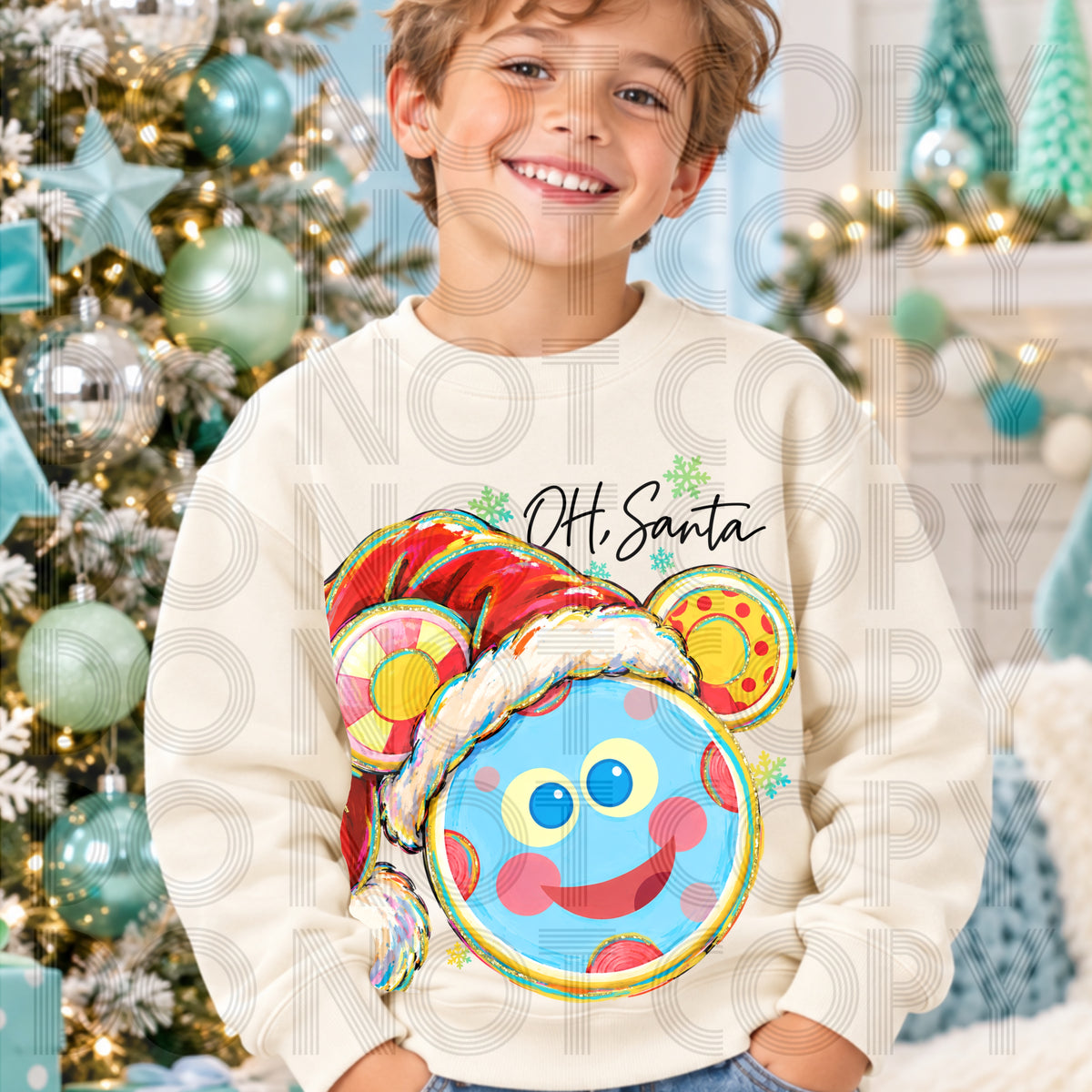 Oh santa toodles BOY (RHD) DTF Transfer