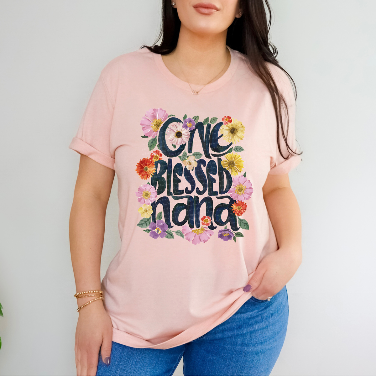 One Blessed Nana Floral 81360 DTF Transfer