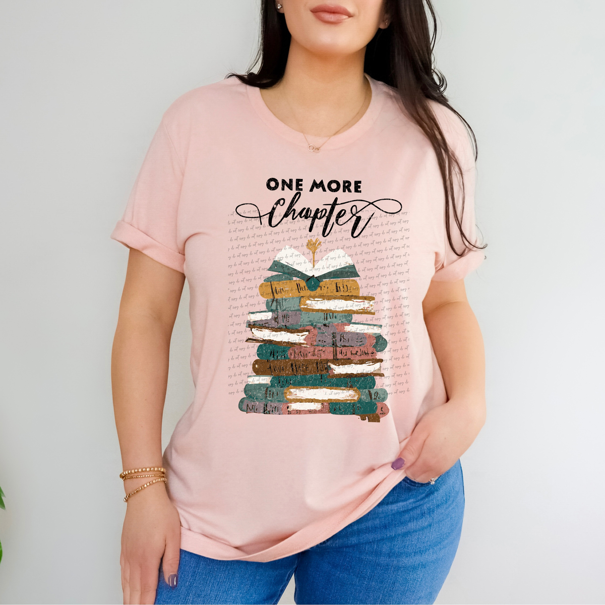 One More Chapter Books Stacked 81235 DTF Transfer