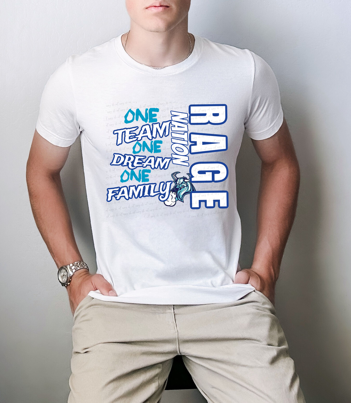 One Team One Dream One Family Rage Nation 114594 DTF transfer