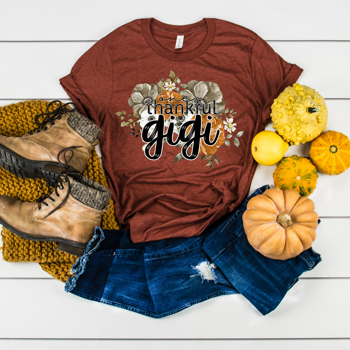 One thankful GIGI fall florals 2637 DTF TRANSFER