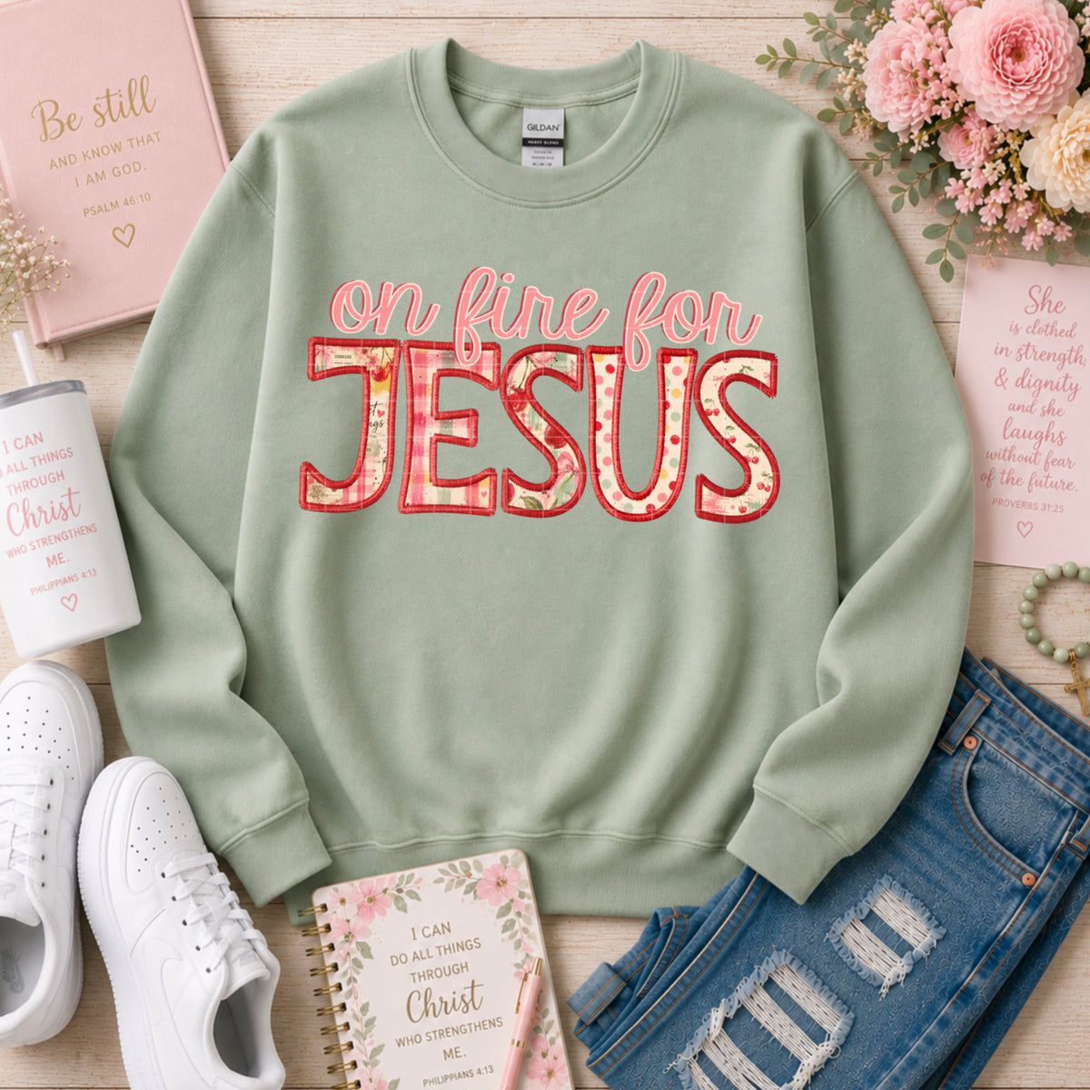 On fire for Jesus (SDD) DTF Transfer