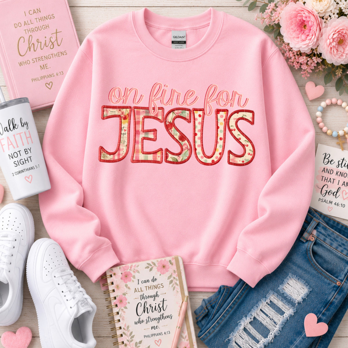 On fire for Jesus (SDD) DTF Transfer