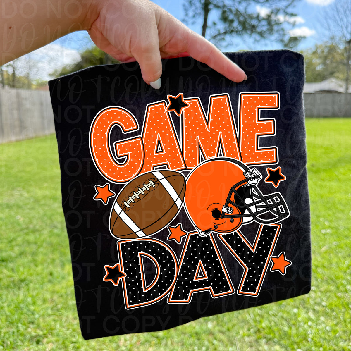 ORANGE & BLACK game day football (UAC) DTF Transfer