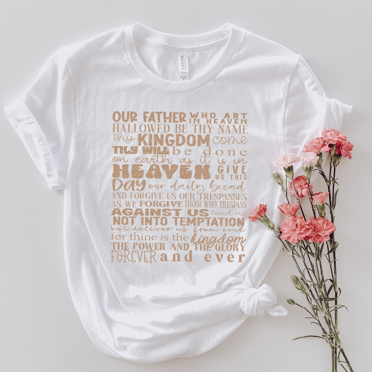 Our Father Who Art It In Heaven Tan 89105 DTF Transfer