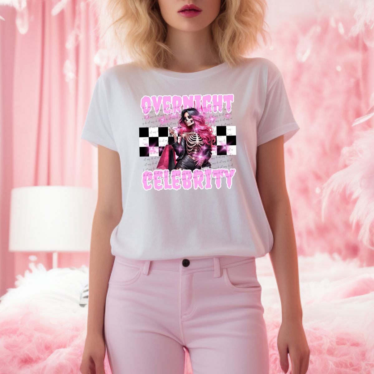 Overnight Celebrity White 46274 DTF transfer