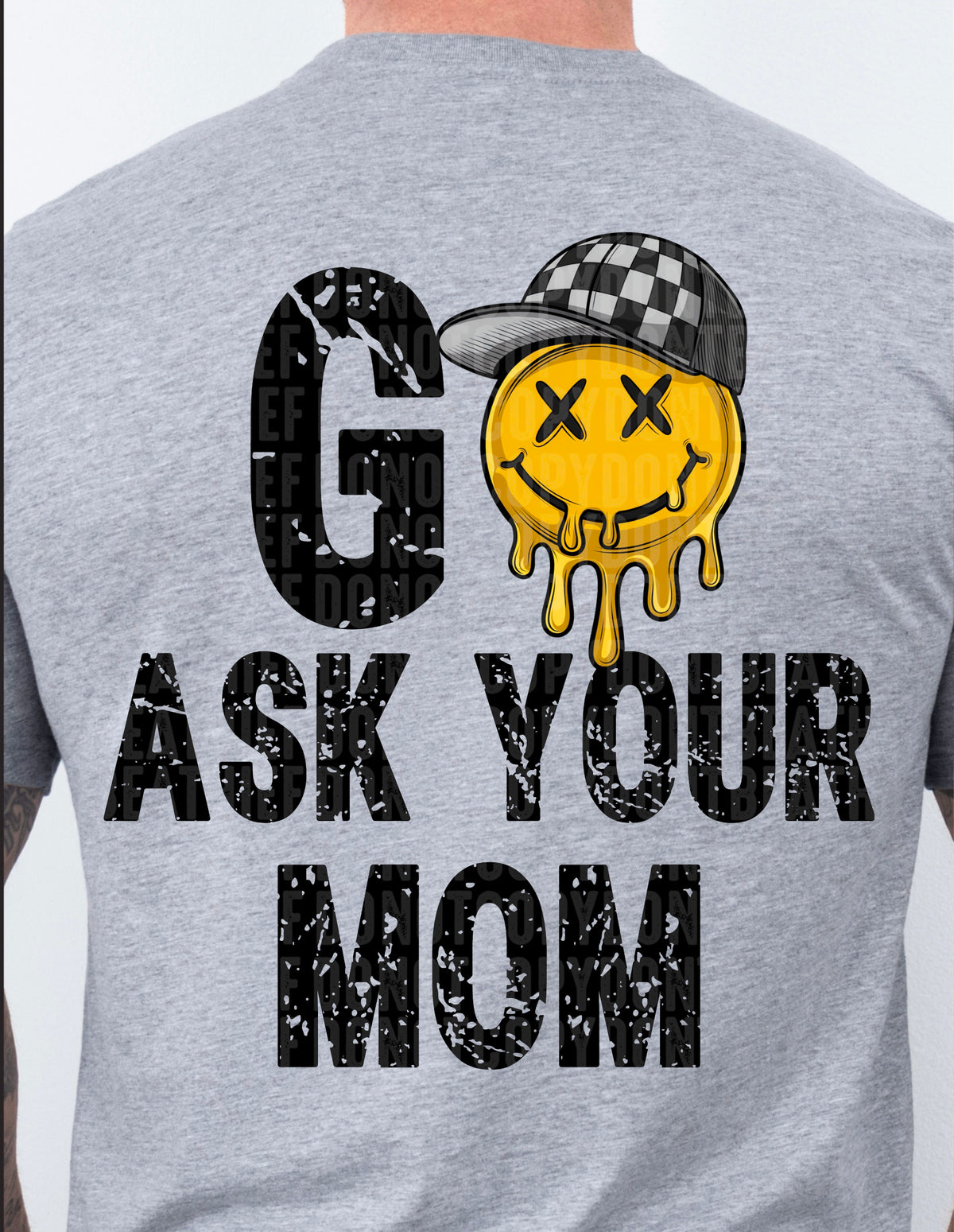 Overstimulated Dad's Club Dripping Smiley Back 104426 DTF transfer