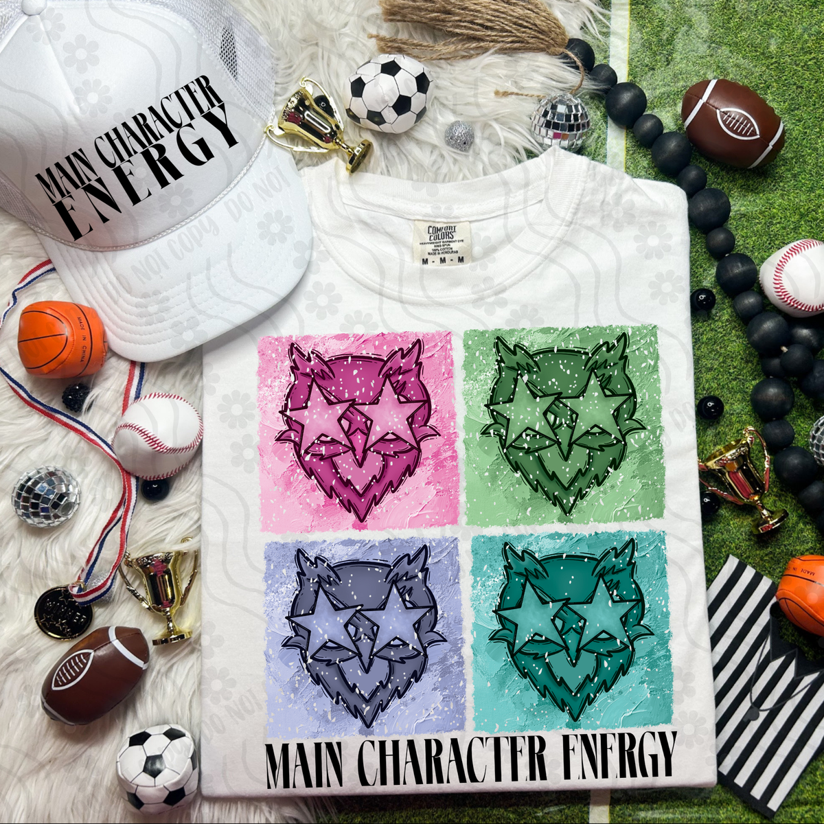 Owls Retro Vibe Main Character Energy 108329 DTF transfer