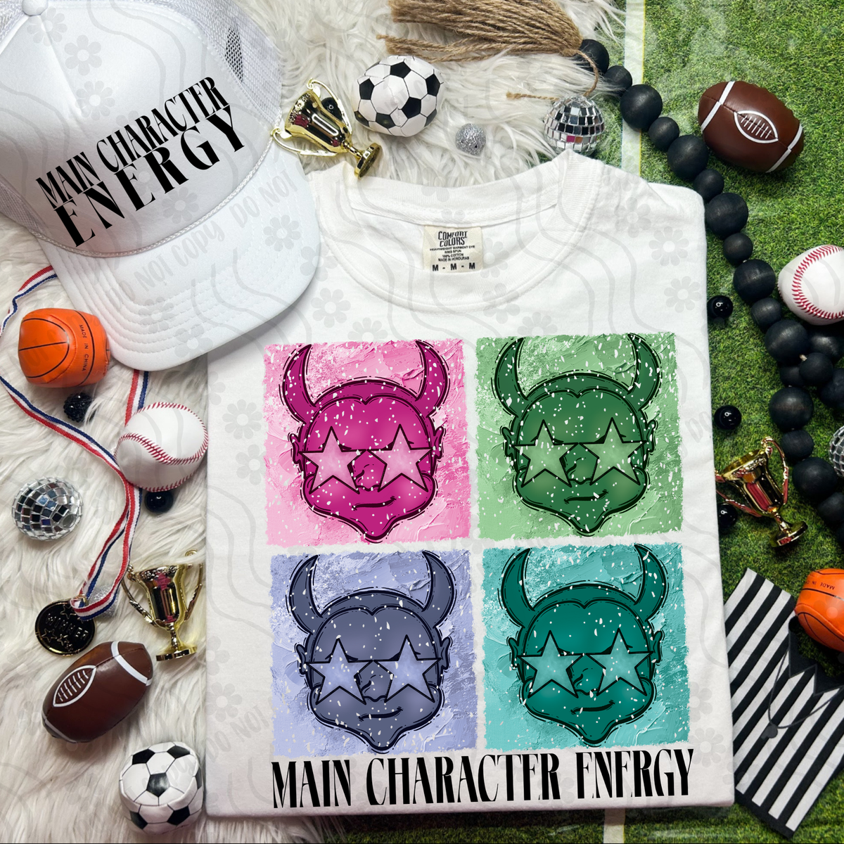 Devils Retro Vibe Main Character Energy 108402 DTF transfer