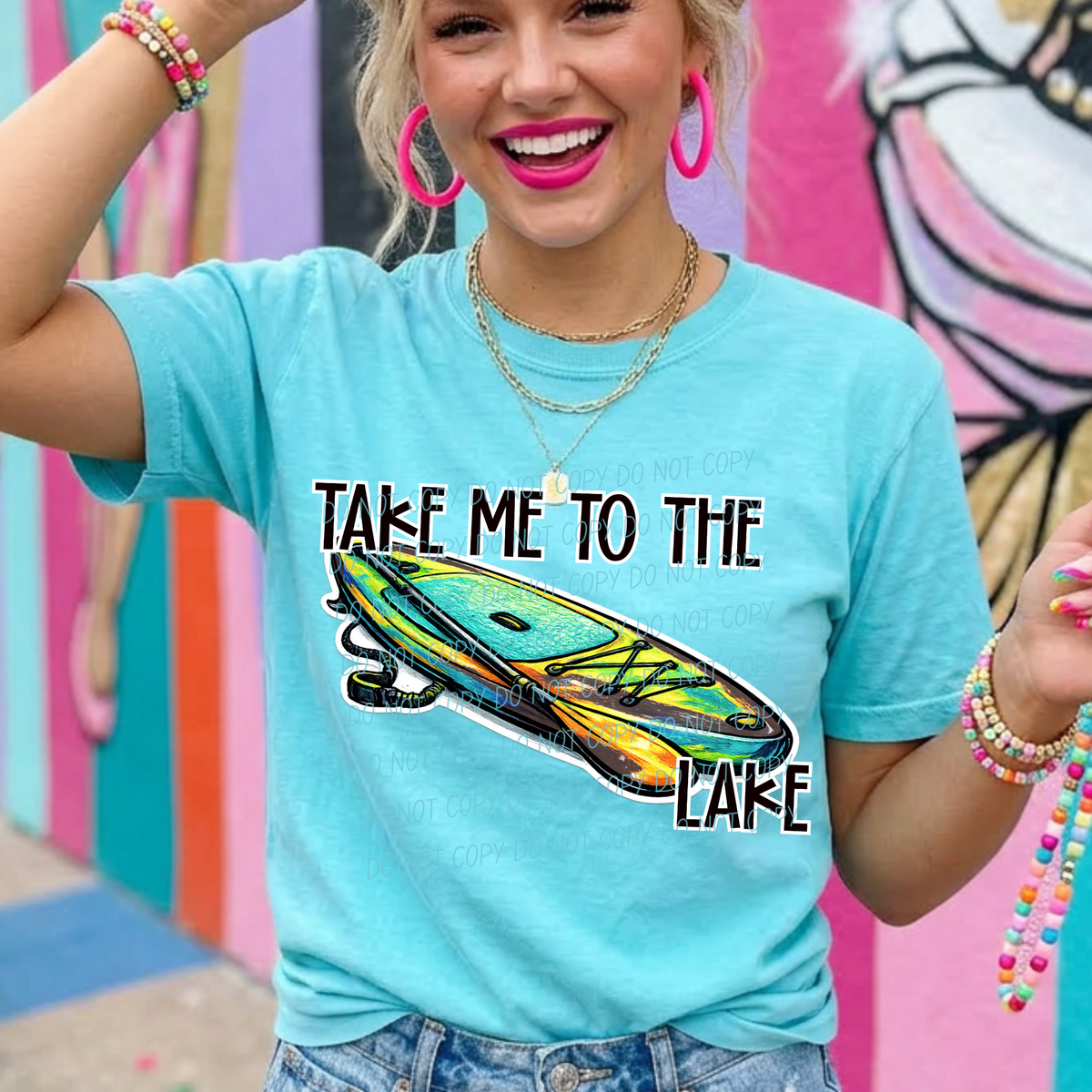 Take me to the lake BLACK words (City) DTF Transfer