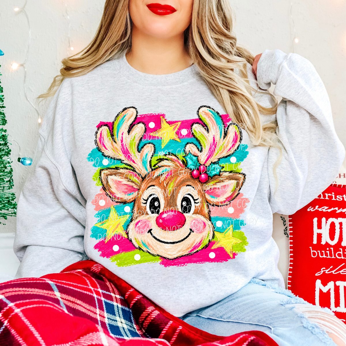 Painted Rudolph (CITY)DTF Transfer