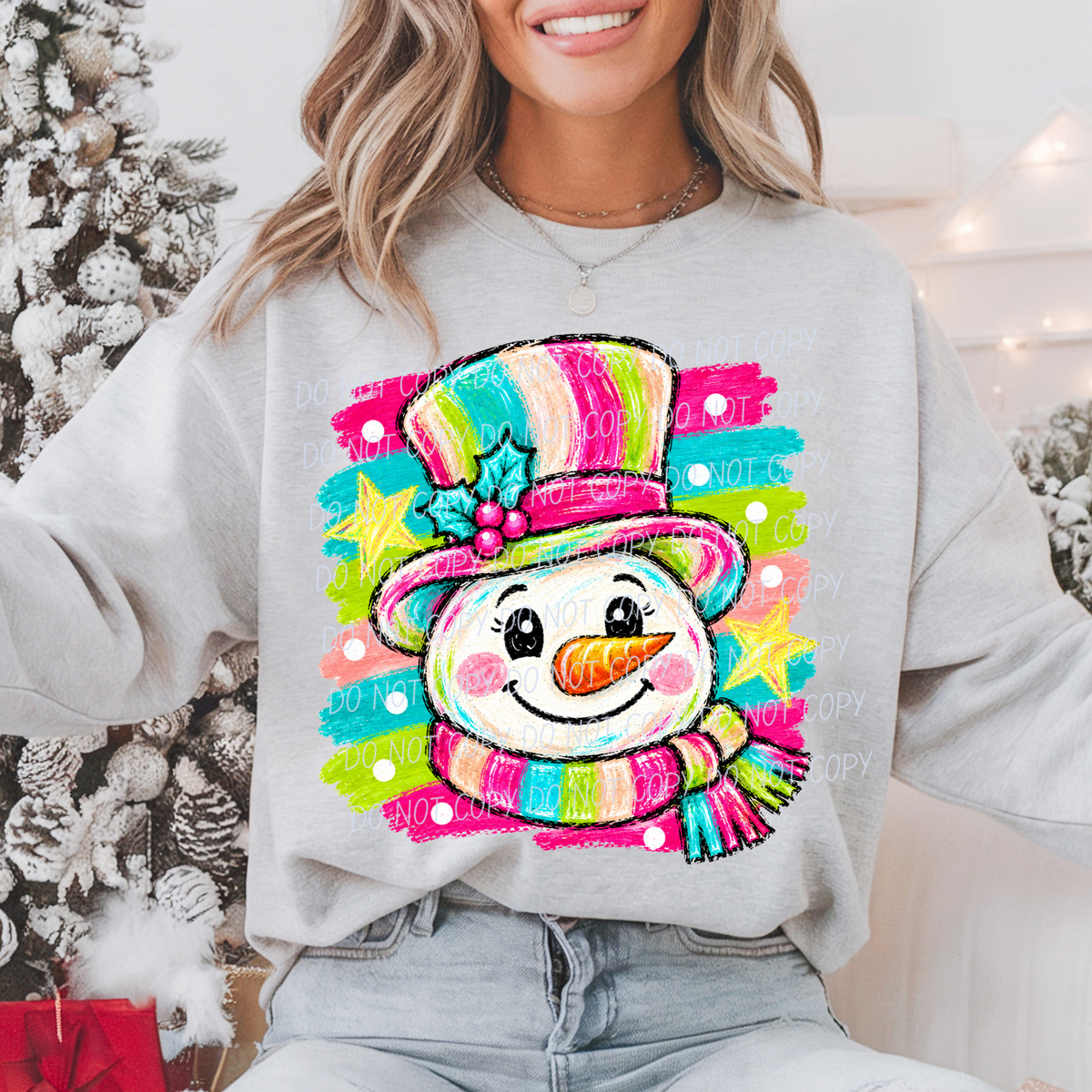 Painted Snowman(CITY)DTF Transfer
