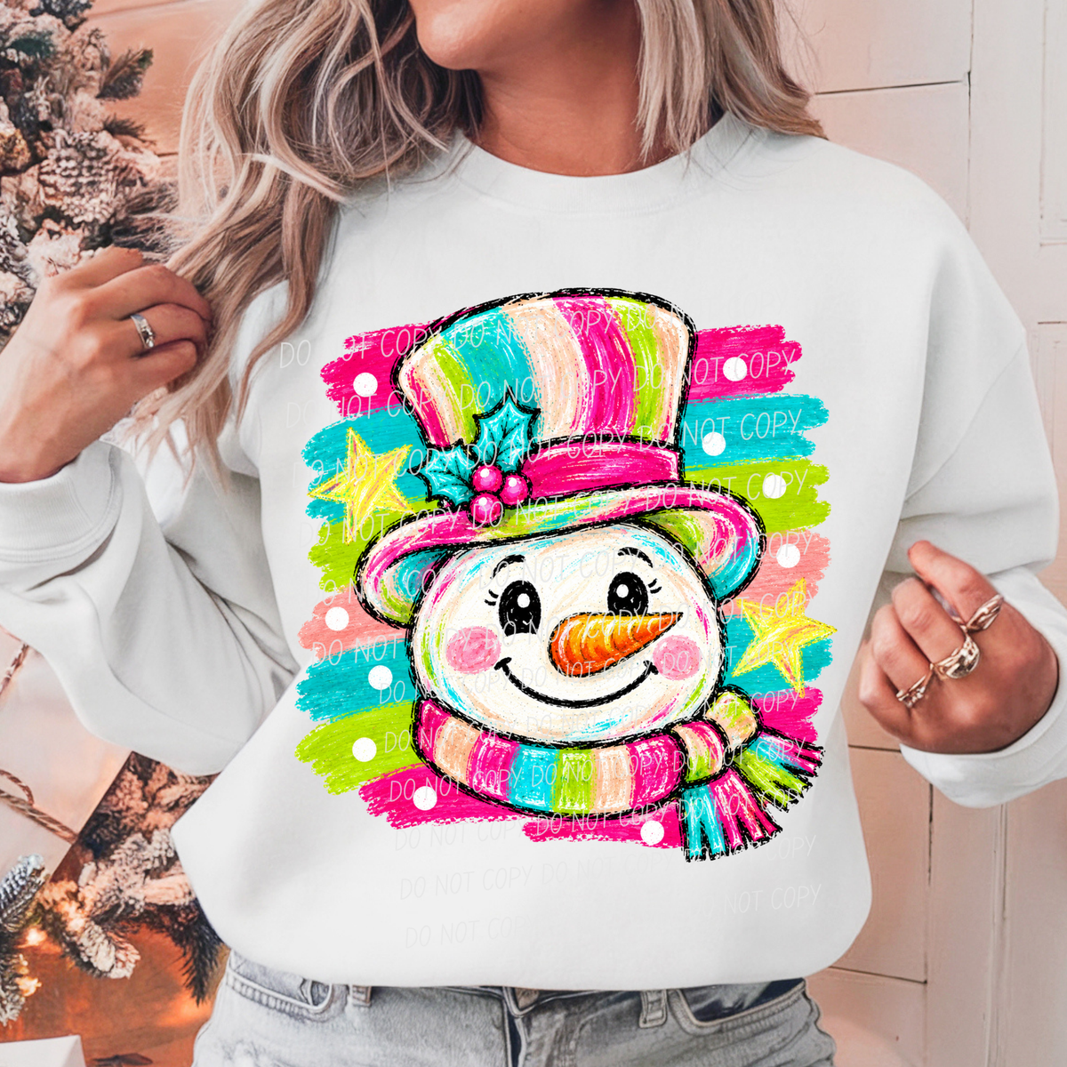 Painted Snowman (CITY)DTF Transfer