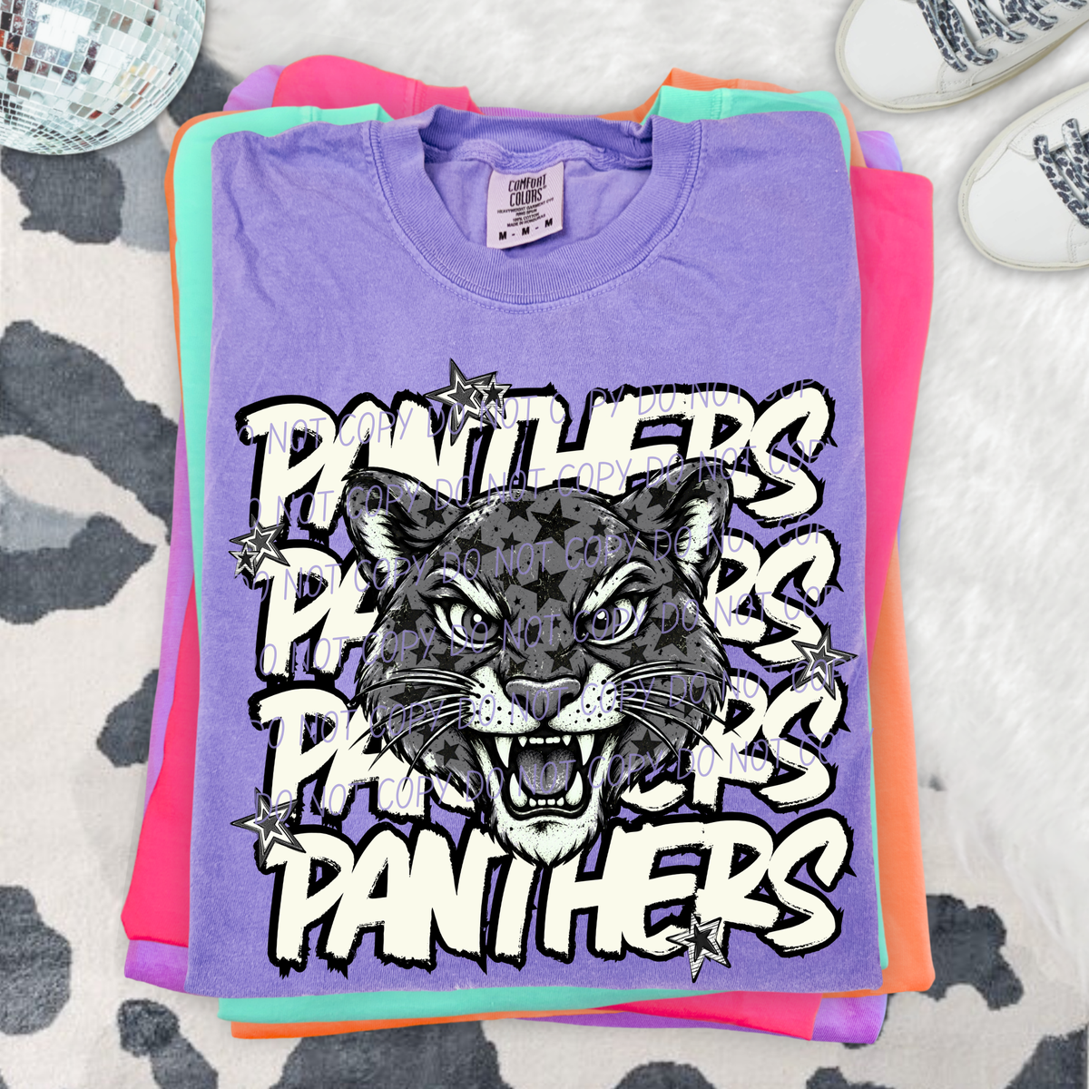 panthers varsity after dark (city) DTF Transfer